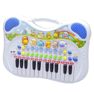 Imagem de Piano Teclado Musical Infantil Sons Eletrônicos - Braskit