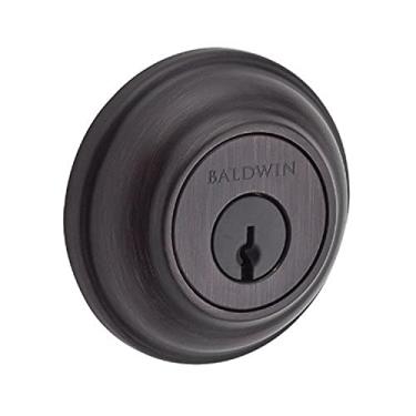 Imagem de Baldwin Reserve SCTRD112S Single Cylinder Traditional Round Deadbolt with Smartkey Venetian Bronze Finish