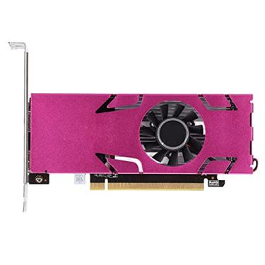 Imagem de Placa de vídeo para computador, RX550-4G 4HDMI GA Rosa YESTON Placa de vídeo profissional para jogos 4 telas 4K 2K 1080P 10bit Profundidade de cor HDR 4G GDDR5 128bit 4G Placa gráfica