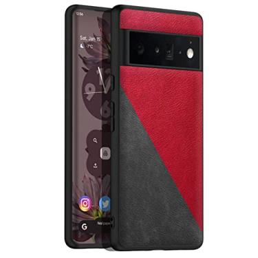 Imagem de XD Designs Capa de couro para Google Pixel 6/6 Pro, capa de telefone macia emborrachada TPU fina capa protetora confortável aderência, resistente a arranhões e impressões digitais, preta, 6 6,4"