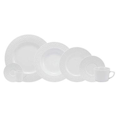 Imagem de Serviço de Jantar, Chá e Café 42 Peças em Porcelana, Modelo com Relevo, Ártico, Branco, Porcelana Schmidt