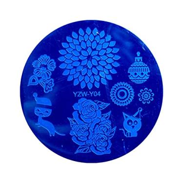 Imagem de Modelo De Unha Redonda Carimbo De Unha Renda Flower Feather Snowflake Boneco De Neve Modelo De Impressão De Pregos Ferramenta De Arte Da Unha Para Manicure Salon Home Natal