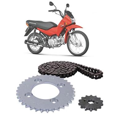 Imagem de Kit Relação Transmissão Honda Pop 100 2006 até 2015 Aço 1045 Cofap TMC410009