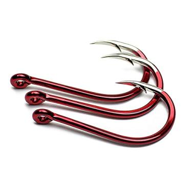 Imagem de Anzóis de pesca Pesca Barbed Hook Bend Boca Triangular Ataque Rápido Super Needle Point Fishhook Preto Seabream Bass Ganchos 4-8 Peça Pack Acessórios de pesca (Model Number : 9#)