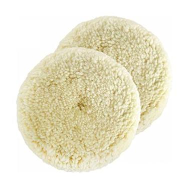 Imagem de Tingpai 2 pçs almofadas de polimento kit de almofada de polimento de lã natu l disco de polimento pa corte composto carro beleza reparo corpo l almofadas de polimento e polimento