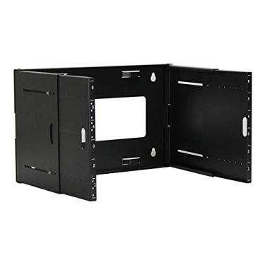 Imagem de Ares Vision Suporte de painel de remendo 6U para equipamento de rede de 48 cm, profundidade expansível de 24 a 39 cm, suporte em rack, capacidade de 27 kg, perfeito para servidores, sons e