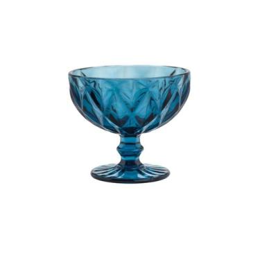 Imagem de Conjunto 6 Taças 310ml Champagne  Sodo-Calcico Diamond Azul Lyor