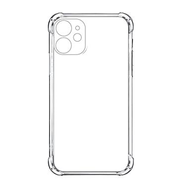 Imagem de Capa de telefone de silicone à prova de choque grossa para iPhone 14 13 12 11 Pro Max X XR Capa de proteção de lente para iPhone 13 14 Pro Max Capa traseira, transparente, para iPhone 12