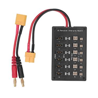 Imagem de Placa de Carregamento Paralelo 6 Canais PCB XT60 Lipo Bateria MóDulos de Carregamento Balanceado Com Cabo de Plugue Banana de 4,0 Mm para Bateria de LíTio