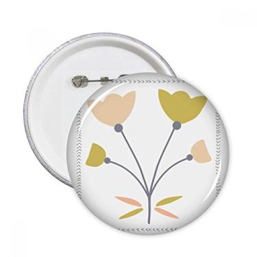 Imagem de Quatro rosas plantas abstratas arte alfinetes redondos emblema botão decoração acessório 5 peças