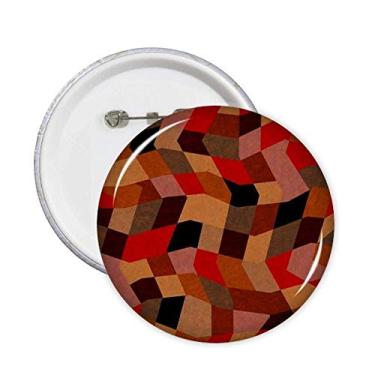 Imagem de Emblema de diamante polígono azulejo padrões coloridos pinos botão emblema decoração acessório 5 peças
