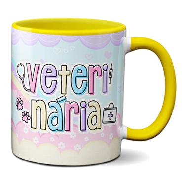 Imagem de Caneca Veterinária Profissão Animais Presente Criativo (Amarela)
