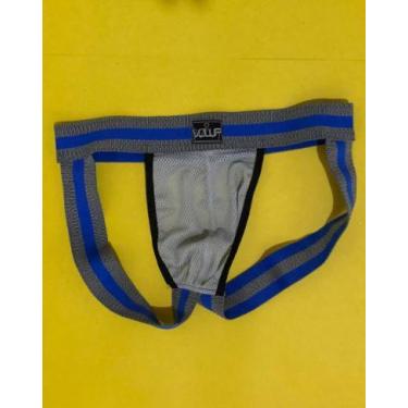 Imagem de Cueca Jockstrap Elastico Cinza E Azul - Vowp