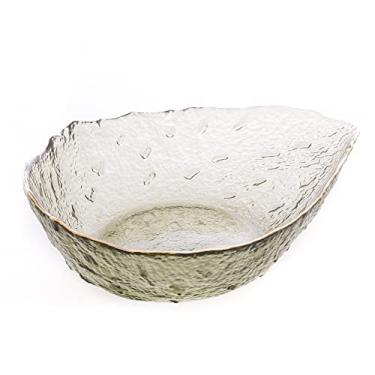 Imagem de BOWL DE CRISTAL WOLFF 21,5x15,5x6CM TAJ GOTA VERDE COM BORDA DOURADA