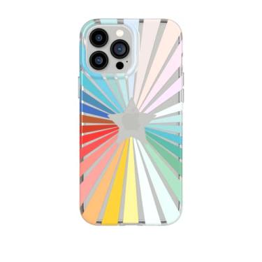 Imagem de Tech21 Evo Art Rainbow Sunburst para iPhone 13 Pro Max – Capa protetora para celular com arte exclusiva e proteção múltipla de 3,6 m