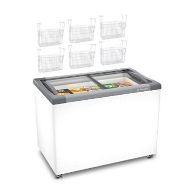 Imagem de Kit - Freezer Horizontal Tampa de Vidro 284 litros Nf30 - Metalfrio 220v + 6 Cestos Nextgen Branco