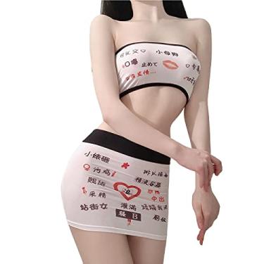 Imagem de SINROYEE Ladies Sexy Cosplay Lingerie Japanese Anime Bikini Lolita Kawaii Bra and Panty Set For womens (Black # 5)