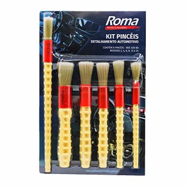 Imagem de KIT PINCEL DETALHAMENTO AUTOMOTIVO ROMA 6un
