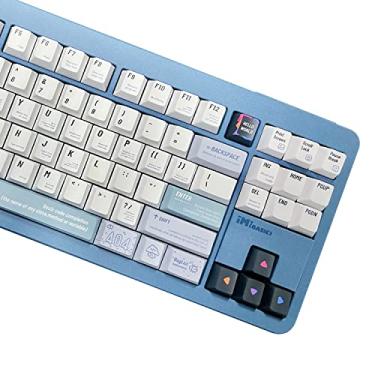 Imagem de daixiahu Tecla com tema de programador personalizado PBT de 142 teclas, perfil cereja - sublimação para teclado mecânico Cherry Kailh Gateron TTC MX Switch (branco)