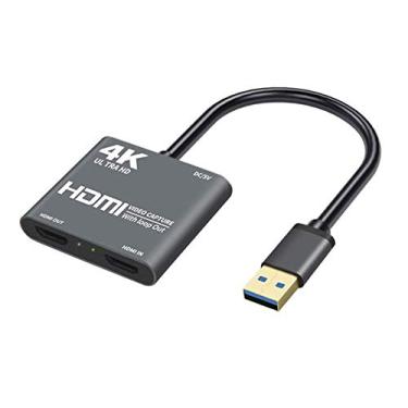 Imagem de Placa de captura de vídeo KuWFi 1080P 60fps Transmissão ao vivo HDMI USB3.0 Multifuncional Loop Out Broadcasting 4K Audio Conferencing Record