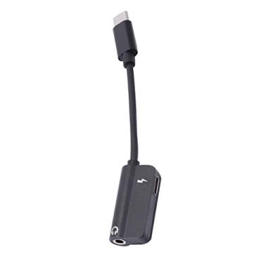 Imagem de Adaptador de fone de ouvido USB-C para 3,5 mm da UKCOCO – Adaptador de áudio tipo C para 3,5 mm, para estéreo, fones de ouvido, fones de ouvido – Preto