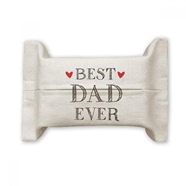 Imagem de Bolsa de linho de algodão com citação Best dad Ever Loved Ones