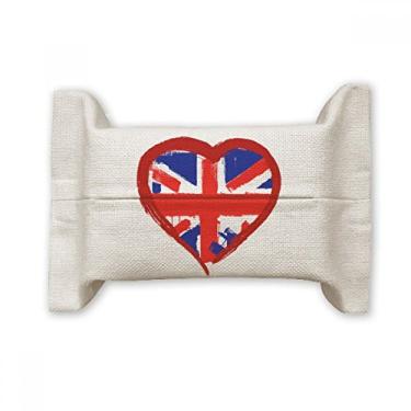 Imagem de Love Heart UK England Landmark Capa de papel para lenços faciais Bolsa de linho de algodão