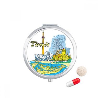 Imagem de Porta-comprimidos sabor Canadá Toronto Scenery Landmark Pocket Medicine Storage Box Dispenser recipiente