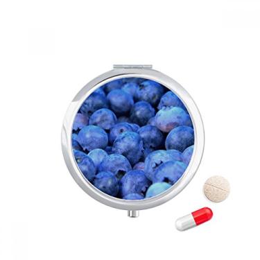 Imagem de Estojo de comprimidos de frutas tropicais de mirtilo fresco, caixa de armazenamento de remédios