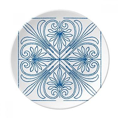 Imagem de Prato Decorativo Azul Estilo Talavera Decoração Porcelana Salver Prato de Jantar