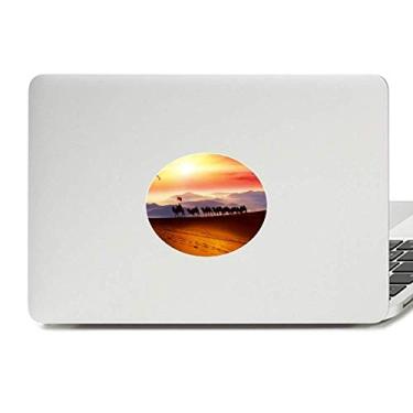 Imagem de Adesivo de vinil com emblema de decalque para laptop com estampa de estrada de seda, camelo deserto