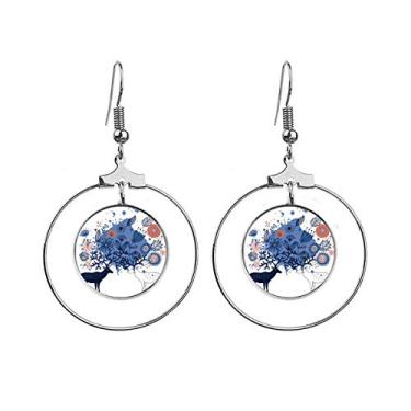 Imagem de Brincos de alce para casal, alce, folhas, plantas, argola, joias, círculo