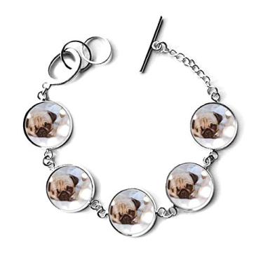 Imagem de DIYthinker Bulldog Pet Animal Lonely Pulseira Corrente Pingente Pingente Joias