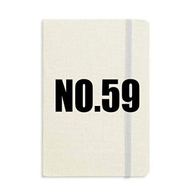 Imagem de Lucky No. 59 Caderno com nome de números, capa dura para diário clássico A5 presente