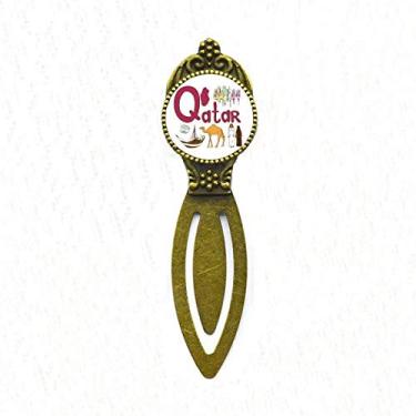Imagem de Marcador de página retrô com símbolo nacional Qatar