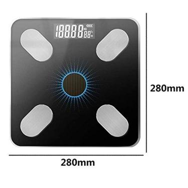 Imagem de balança de banheiro profissional bluetooth escala de peso usb de carregamento digital voz inteligente escala de gordura corporal aparência bonita durável