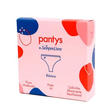 Imagem de Calcinha Absorvente Menstrual Lavável Pantys e Sempre Livre Tamanho M Cor Preta 1 Unidade