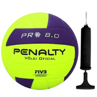 Imagem de Kit Bola Vôlei Penalty 8.0 Pró IX + Bomba de Ar-Unissex