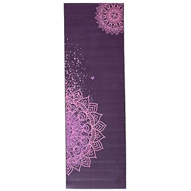 Imagem de YOGATERIA Bodhi Tapete Yoga Leela Mandala Design PVC ECO | 4,5 mm espessura | Treino Ginástica e Pilates | Macio e Aderente 183x60cm (Ameixa)