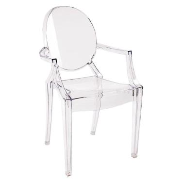 Imagem de Cadeira Com Braço Invisible Louis Ghost Policarbonato Transparente