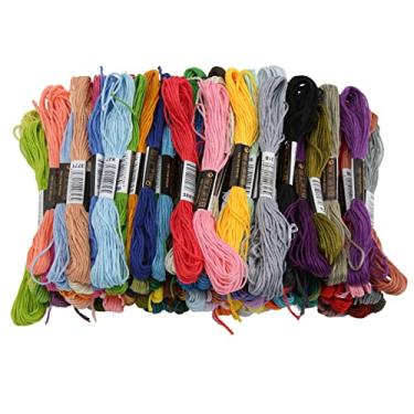 Imagem de Linha para bordar, linha brilhante para pulseira de algodão premium para bricolage para artesanato em agulha