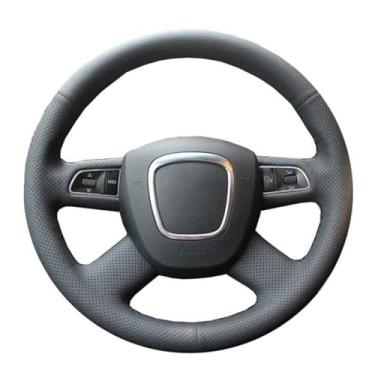 Imagem de Capa de volante, para Audi A4 B7 B8 A6 C6 2004-2011, personalize couro costurado à mão DIY