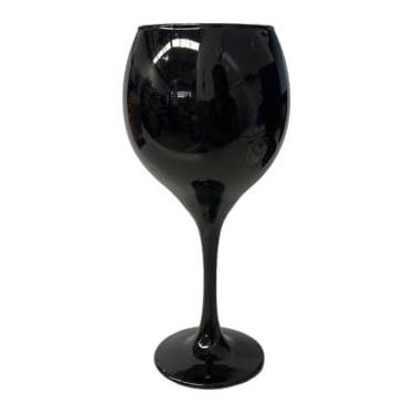Imagem de META ATACADO, Cálice Negro Altar Vinho 400ml 20 cm Em Vidro Celebra Nadir