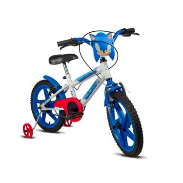 Imagem de Verden Bicicleta Infantil Sonic Aro 16 Branca e Azul com rodinhas