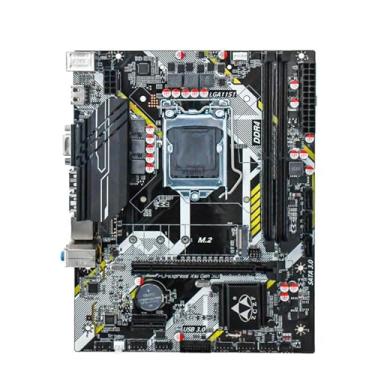 Imagem de CIADAZ Placa-mãe de computador DDR4 B250A4 LGA1151 CPU Suporte 64G Dual Channel Dual M.2 Interface Realtek 1000Mbit USB3.0 SATA3.0 Capacitores totalmente sólidos Transmissão de alta velocidade Experiê