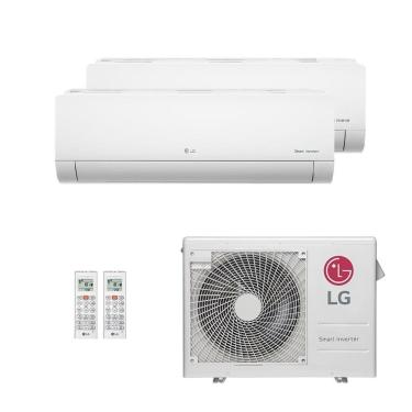 Imagem de Ar-Condicionado Multi Split Inverter LG 24.000 (1x Evap HW 12.000 + 1x Evap HW 18.000) Quente/Frio 220V