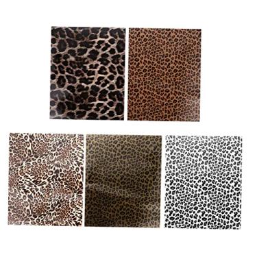 Imagem de Lurrose 15 Peças Vinil de leopardo tecido algodão Tecidos de algodão ferro de passar roupa pu filme de transferência de calor filme de transferência de artesanato