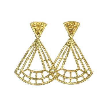 Imagem de Brinco Leque - Banhado em Ouro 18k
