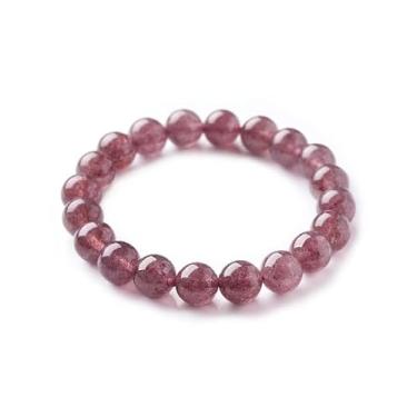 Imagem de Blandinelove Pulseira com contas, pulseiras de contas genuínas feitas à mão naturais de , pulseira de pedras preciosas elásticas para homens mulheres e meninas com caixa de presente e bolsa, você pode levá-la para agência de avaliação para identificação, Cristal Pedra preciosa