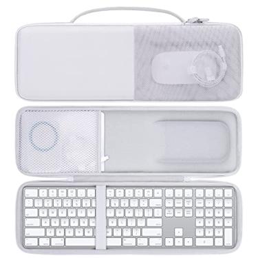 Imagem de Aenllosi Capa rígida de transporte para teclado Apple Magic com teclado numérico, mouse e trackpad